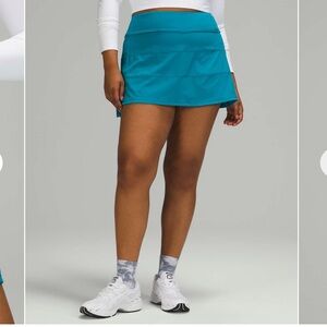 Lululemon Pace Rival Mid Rise Skirt *Tall Hawaiian Blue Size 14 Skort Pockets